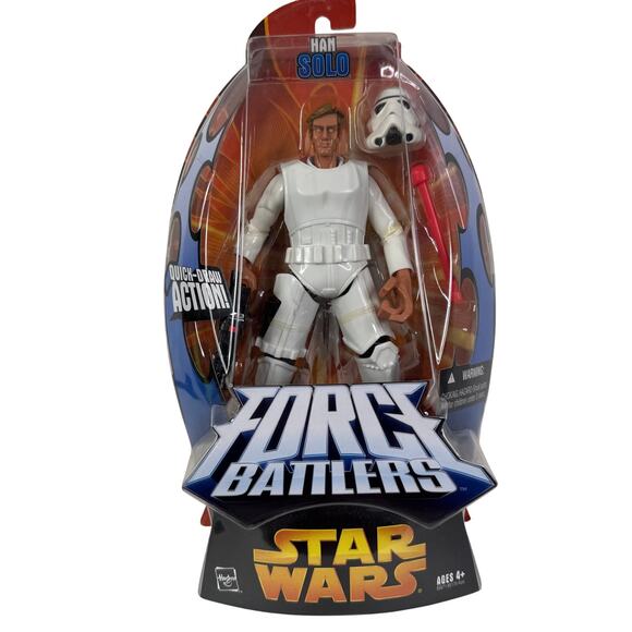 Star Wars Force Battlers Stormtrooper Han Solo 7" Quick-Draw Action Figure New! - Picture 1 of 5